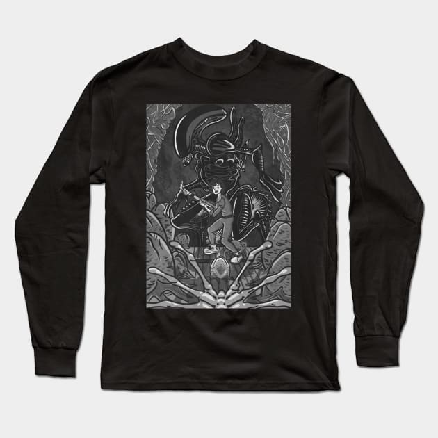 In space no one can hear your scream Long Sleeve T-Shirt by Javibuart